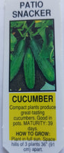 Load image into Gallery viewer, VEGETABLE CUCUMBER patio snacker
